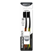 Escova Dental Powerdent Supreme Black 2 Unidades