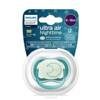 Chupeta Avent Ultra Air SCF377/02 6-18 Meses Decorada Lua Verde 1 Unidade