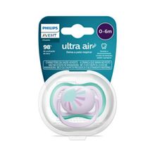 Chupeta Avent Ultra Air SCF086/04 0-6 Meses Decorada Sun Rosa 1 Unidade