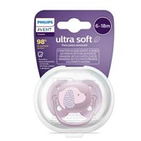 Chupeta Avent Ultra Soft SCF092/05 6-18 Meses Decorada Cachorro Rosa 1 Unidade