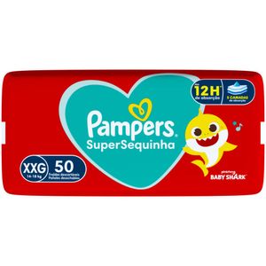 Fralda Pampers SuperSequinha Baby Shark XXG 50 Unidades