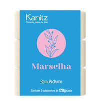 Sabonete em Barra Kanitz Marselha Sem Perfume 3 Unidades de 120g Cada