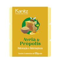 Sabonete em Barra Kanitz Aveia e Propólis 3 Unidades de 120g Cada