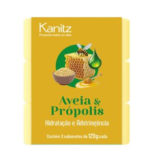 Sabonete em Barra Kanitz Aveia e Propólis 3 Unidades de 120g Cada
