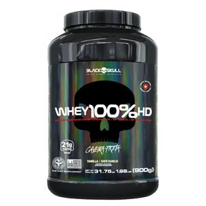 Whey 100% HD Black Skull Sabor Baunilha 900g