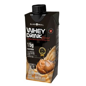 Suplemento Alimentar Black Skull Whey Drink Gourmet Sabor Doce de Leite 250ml