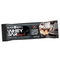 Barra de Proteínas Black Skull Whey Bar Gourmet Sabor Cookies e Cream 45g