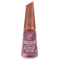 Esmalte Risqué Livre Para Brilhar Cravejada No Glitter 8ml