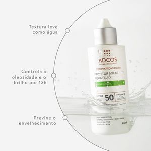 Protetor Solar Facial Adcos Aqua Fluid FPS50 Beige 40ml