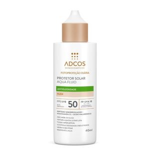 Protetor Solar Adcos Aqua Fluid FPS50 Nude Antioleosidade 40ml