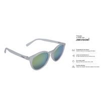 Óculos de Sol Jink Loop Ice Translúcido Branco com Lentes Amarelas Espelhadas