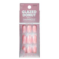 Unha Postiça Impress Premium Glazed Donut Strawberry 30 unidades