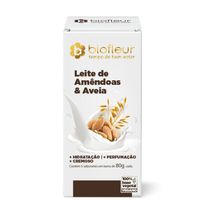 Sabonete Biofleur Leite de Amêndoas e Aveia 5 unidades de 80g cada.