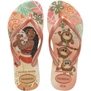 Sandália Havaianas Kids Slim Princesas Moana Rosa Clay 35/36