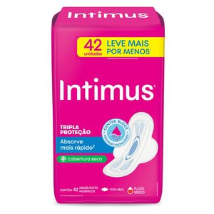 Absorvente Externo Intimus Tripla Proteção Seca com Abas 42 unidades