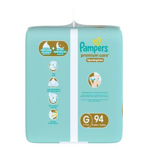 Fralda Pampers Premium Care G 94 Unidades