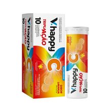 Suplemento Alimentar V.Happy C Tripla Ação 10 Comprimidos Efervescentes
