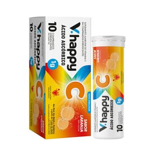 Suplemento Alimentar V.Happy C 1g 10 Comprimidos Efervescentes
