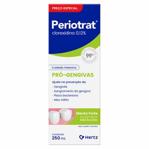 Enxaguante Bucal Periotrat  Pró Gengivas Sem Álcool Sabor Menta Forte 250ml