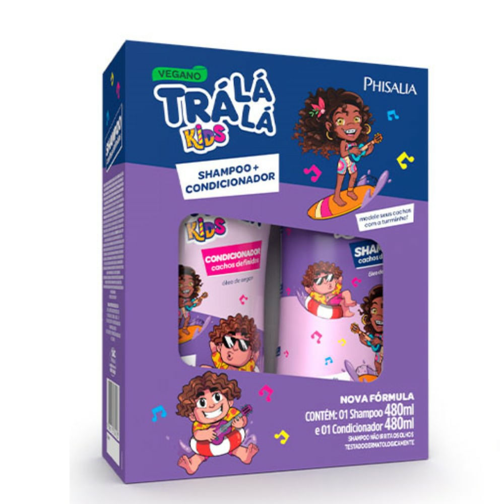 Kit Trá Lá Lá Kids Cachos Shampoo + Condicionador 480ml