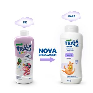 Talco Trá Lá Lá Baby Vegano Suave 160g