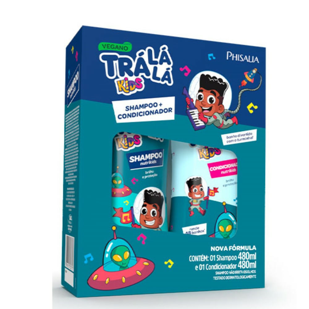 Kit Trá Lá Lá Kids Shampoo Nutrikids 480ml + Condicionador Nutrikids 480ml