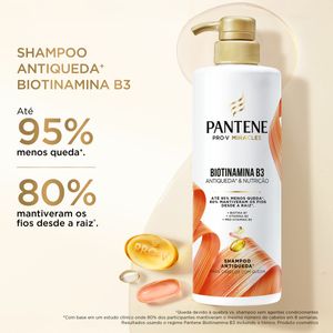 Shampoo Pantene Antiqueda e Nutrição Biotinamina B3 510ml