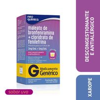 Maleato de Bronfeniramina + Cloridrato de Fenilefrina 2mg + 5mg Brainfarma Xarope 120ml