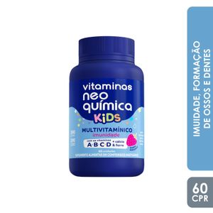 Suplemento Alimentar Neo Química Vitaminas Kids Multivitamínico Imunidade 60 Comprimidos Mastigáveis