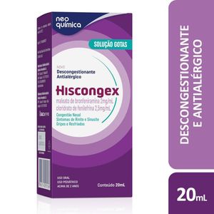 Hiscongex 2mg/ml + 2,5mg/ml Neo Química Solução Gotas 20ml