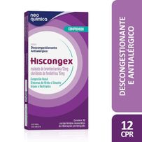 Hiscongex 12mg + 15mg Neo Química 12 Comprimidos