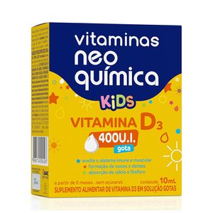Vitaminas Neo Química Kids Vitamina D3 400UI Solução Gotas 10ml