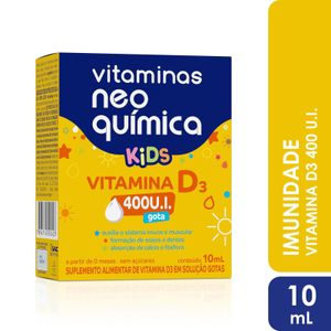 Vitaminas Neo Química Kids Vitamina D3 400UI Solução Gotas 10ml