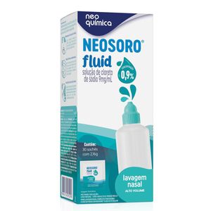 Descongestionante Nasal Neosoro Fluid Alto Volume 0,9% Neo Química Refil 30 Sachês de 2,16g Cada
