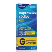 Naproxeno Sódico 550mg Neo Química 10 Comprimidos