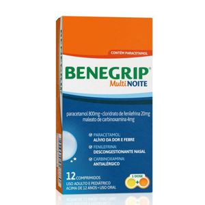 Antigripal Benegrip Multi Noite 12 Comprimidos
