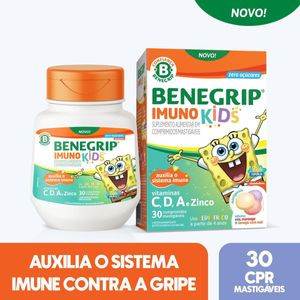 Suplemento Alimentar Benegrip Imuno Kids 30 Comprimidos Mastigáveis