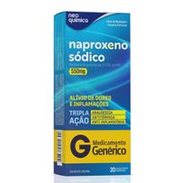 Naproxeno Sódico 550mg Neo Química 20 Comprimidos Revestidos