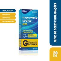 Naproxeno Sódico 550mg Neo Química 20 Comprimidos Revestidos