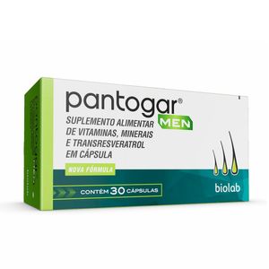 Suplemento Alimentar Pantogar Men Biolab 30 Cápsulas