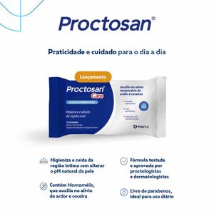 Lenços Umedecidos Proctosan Care com 16 unidades