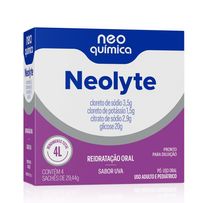 Reidratação Oral Neo Química Neolyte Sabor Uva 4 Sachês de 29,44g