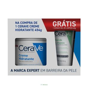 Kit CeraVe Creme Hidratante 454g + Gel de Limpeza 40g