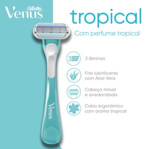 Aparelho de Depilação Gillette Venus Tropical - 3 unidades