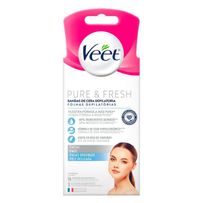Folhas para Depilação Veet Pure & Fresh Pele Delicadas 16 Unidades