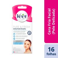 Folhas para Depilação Veet Pure & Fresh Pele Delicadas 16 Unidades