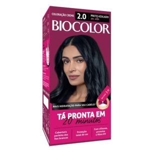 Tinta de Cabelo Biocolor Mini Kit Preto Azulado Incrível Em Alta 2.0