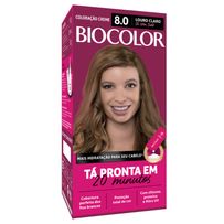Tinta de Cabelo Biocolor Mini Kit Louro Claro Tá com Tudo 8.0