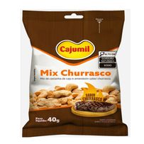 Mix Cajumil Castanha de Caju e Amendoim Sabor Churrasco 40g