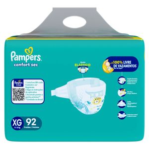 Fralda Pampers Confort Sec XG 92 Unidades